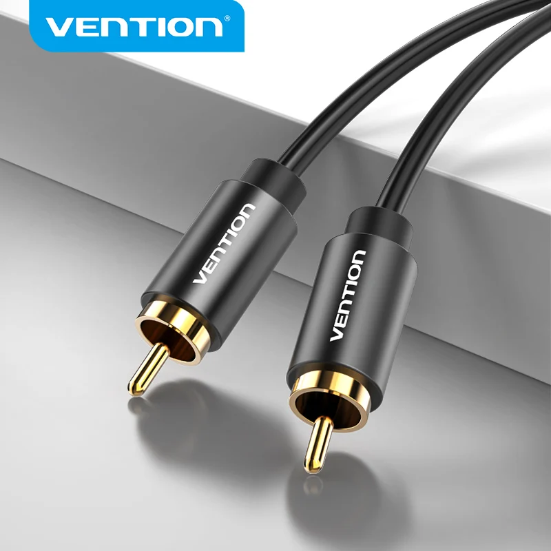 Vention RCA auf RCA Audiokabel Stecker auf Stecker Koaxialkabel für TV Box Verstärker Stereo HiFi 5.1 SPDIF Video Aux Kabel 1m 2m Image