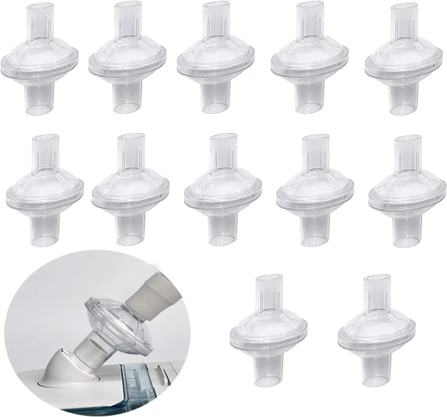 Filter für CPAP-Maschinen – CPAP-Filter passen auf Inline-Filter, die mit Resmed und jeder Maschinengröße 22 mm und 25 mm CPAP kompatibel sind Image