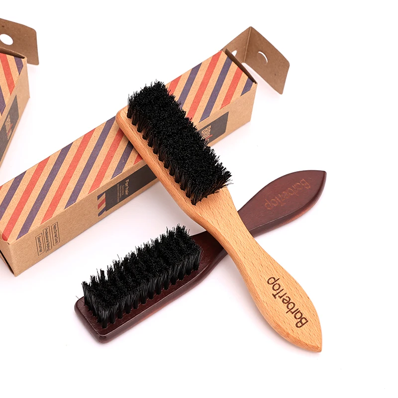 Barbertop Männer Bart Pinsel Wooded Griff Weiche Haar Reinigung Pinsel Gebrochenes Haar Entfernen Kamm Friseur Neck Duster Barber Tools Image