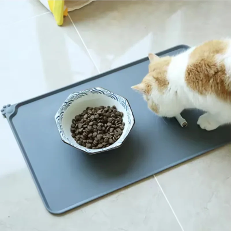 Silikon-Futtermatte für Haustiere, wasserdicht, rutschfest, für Katzen und Hunde, leicht zu reinigen, Haustierzubehör Image