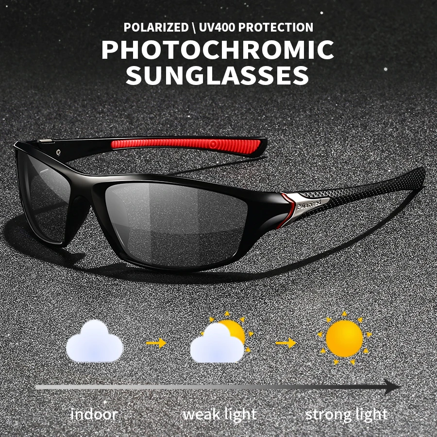 Photochrome Polarisierte Sport-Vintage-Sonnenbrille für Männer und Frauen Angeln Radfahren Autofahren Bergsteigen Chamäleon-Sonnenbrille Image