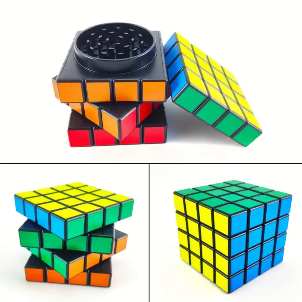 Magic cube vier schichten schleifer multifunktion ale 1,8 zoll würfel maschine zigaretten schredder gewürz brecher Image