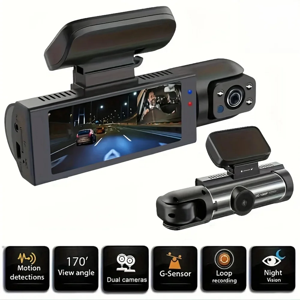 HONG TONG Dual-Lens Auto-DVR FHD 1920*1080P Dashcam Fahrzeug-Videorekorder Innenraum-Mini-DVR Image