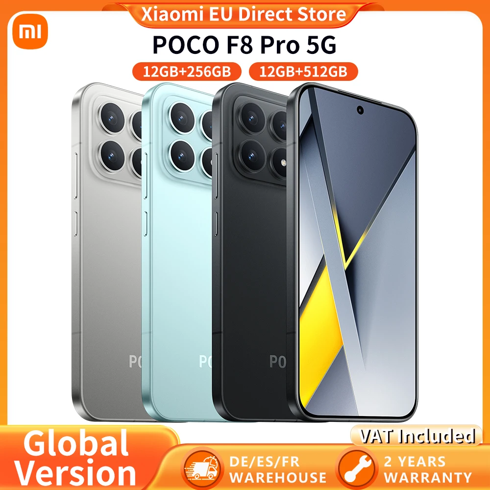 Globale Version POCO F8 Pro 5G Smartphone 5G 6,59 Zoll 120Hz AMOLED-Display Flaggschiff Snapdragon 8 Elite Mobile Plattform 6210mAh Akku 100W HyperCharge 50MP Kamera NFC IP68 Xiaomi Image
