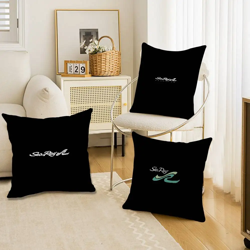 Kissenbezug mit Sea Ray-Logo für Schlafzimmer und Wohnzimmer, Sofa, dekorativer Kissenbezug Image