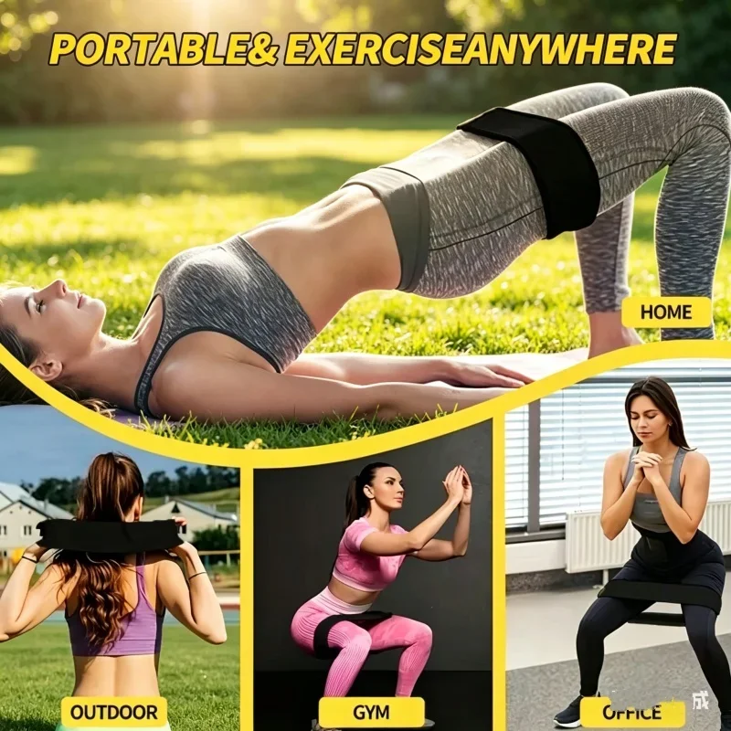 Elastische Widerstandsbänder Dehnbare Schlaufen für Yoga Pilates Kniebeugen Bein- und Gesäßtraining Fitness Workout Kraftübungen Schönheitsbänder Image
