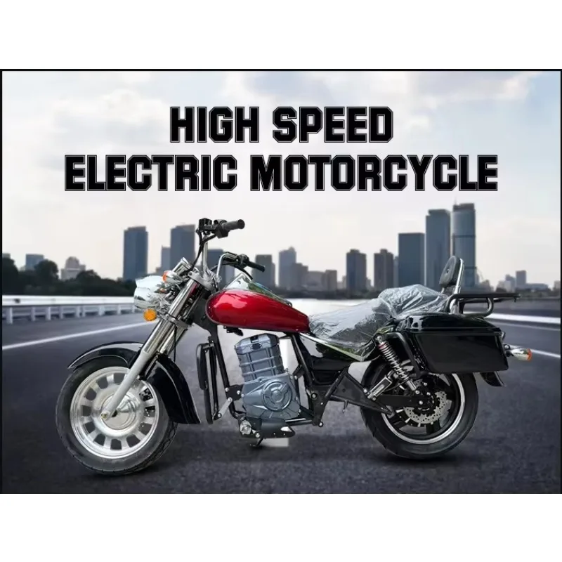 3000W 5000W 8000W 72V Elektromotorrad Schwerlast-Motorrad mit Seitentaschen Vintage Sportbikes Streetbike Moto für Erwachsene