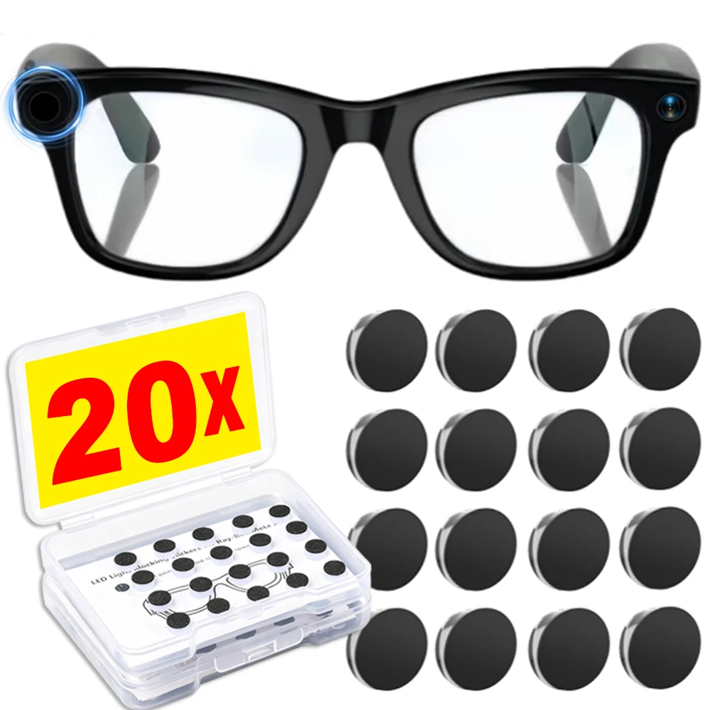 20 Stück Smart Glasses Shading Patch LED-Lichtschutzpatch für Ray-Ban Meta Wayfarer/Skyler/Headliner Gen1 Gen2/Oakley Meta HSTN Image