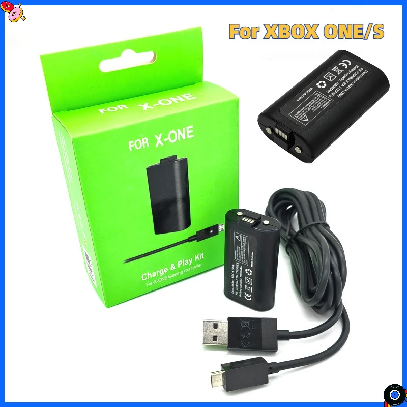 1800mah Rechargeable Li-ion Battery with USB Charging Cable for XBOX ONE, XBOX ONES/X Wireless Gamepad Controller Batteries