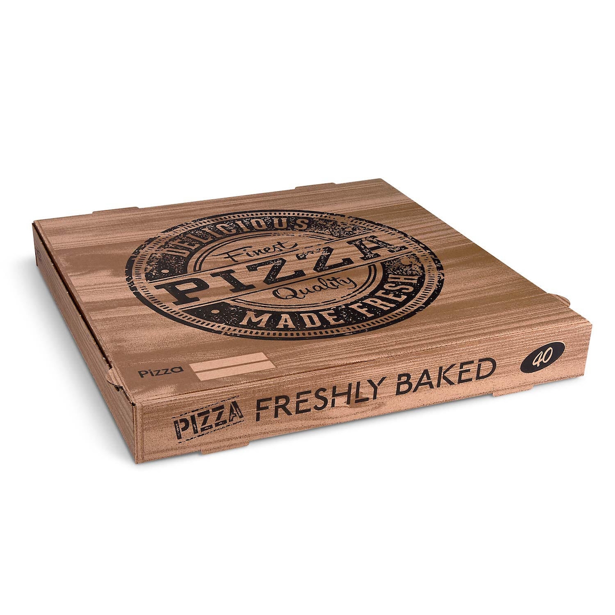 100x Pizzakarton aus Mikrowellpappe mit neutralem Motiv 36 x 36 x 4 cm Image