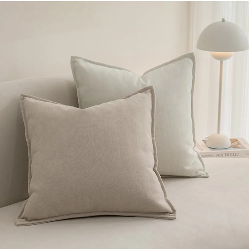 Gemütliche, solide Chenille-Kissenbezüge – nordisches Design, 45 x 45/50 x 50/60 x 60/65 x 65 cm, ideal für Wohnzimmer- und Schlafzimmerdekoration Image