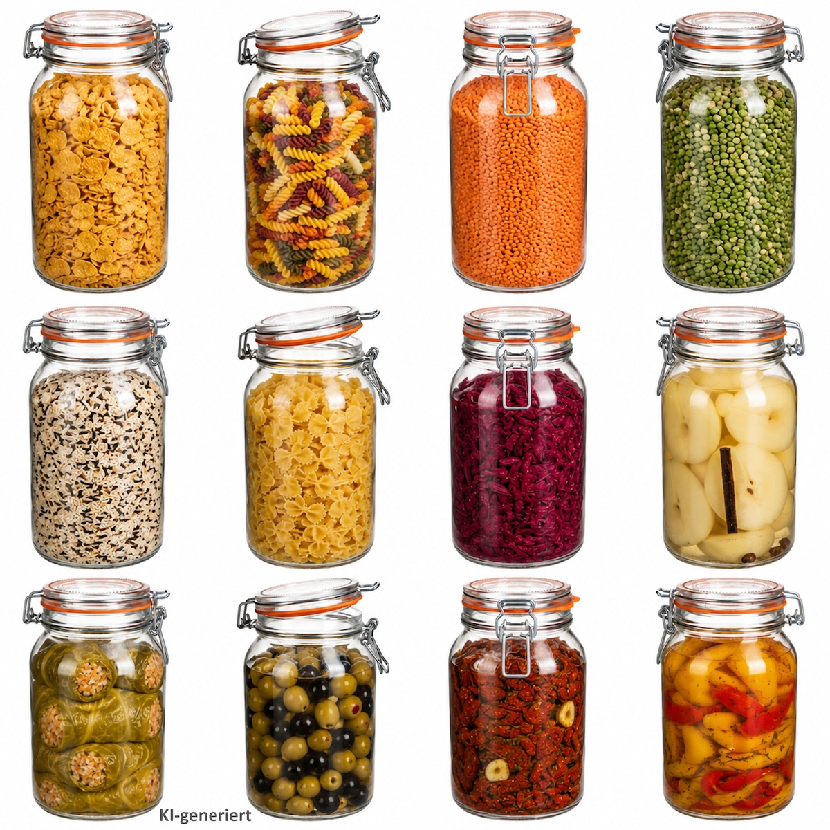 12er Set Odin Einmachglas 1,5L Bügelverschluss Vorratsglas luftdicht Bügelglas Image