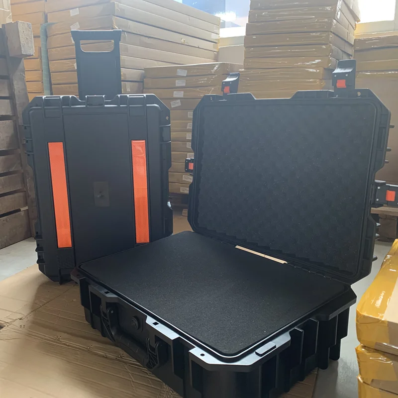Grande boîte à outils sur roulettes, mallette rigide antichoc, chariot à outils portable, boîte de rangement pour outils avec protection de sécurité sur roulettes, coffret à outils