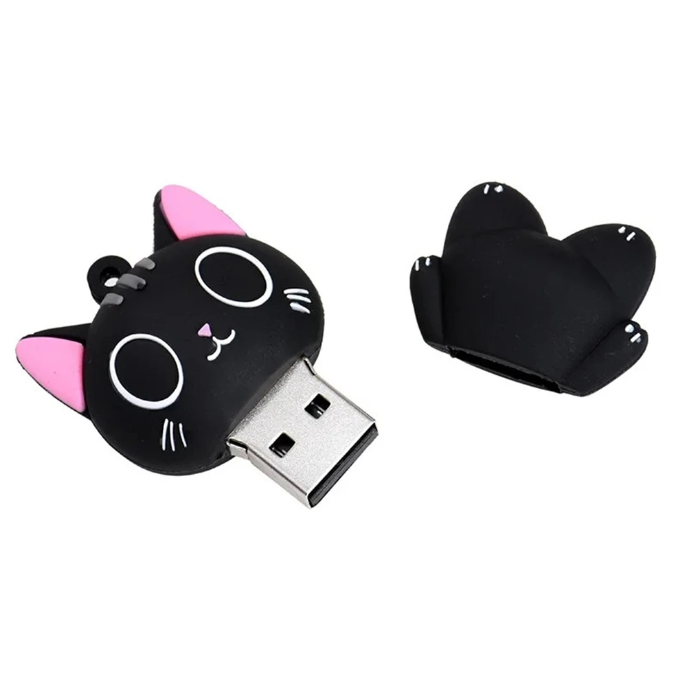 Clé USB 64 Go, Clé USB 128 Go, Clé USB Mignonne Chat Noir, Clé USB 2.0 Dessin Animé Chiot, Clé USB 32 Go, Clé USB 64 Go, Cadeau pour Filles