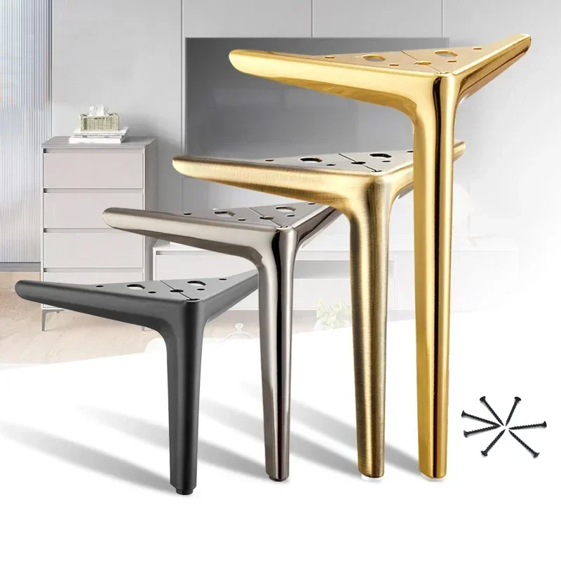 2025 nouveaux pieds de meubles pour meuble TV, canapé, Table basse, meuble de salle de bain, tiroir, Support métallique pour pieds, charge 800kg, 4 pièces/ensemble
