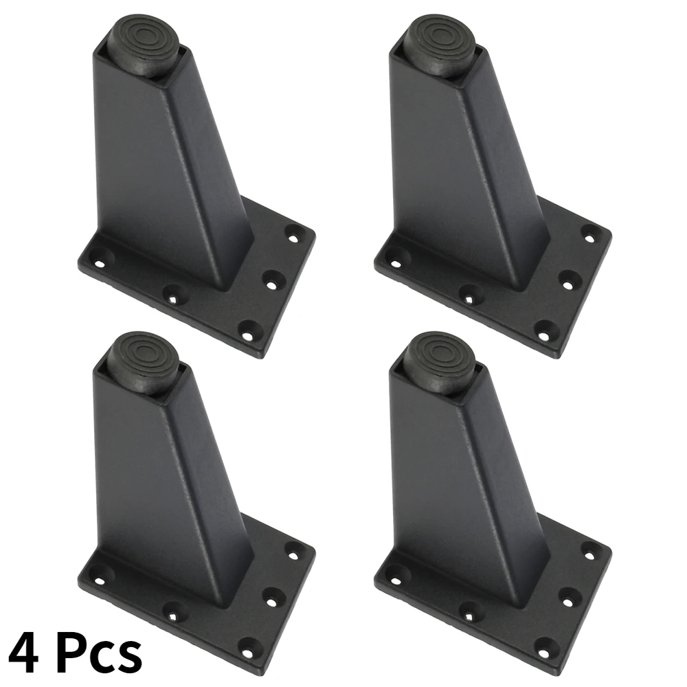 4 pièces pieds de meubles en métal réglables canapé-lit pieds de meuble TV pieds de meubles noirs pieds de armoires de Table en alliage d'aluminium épais