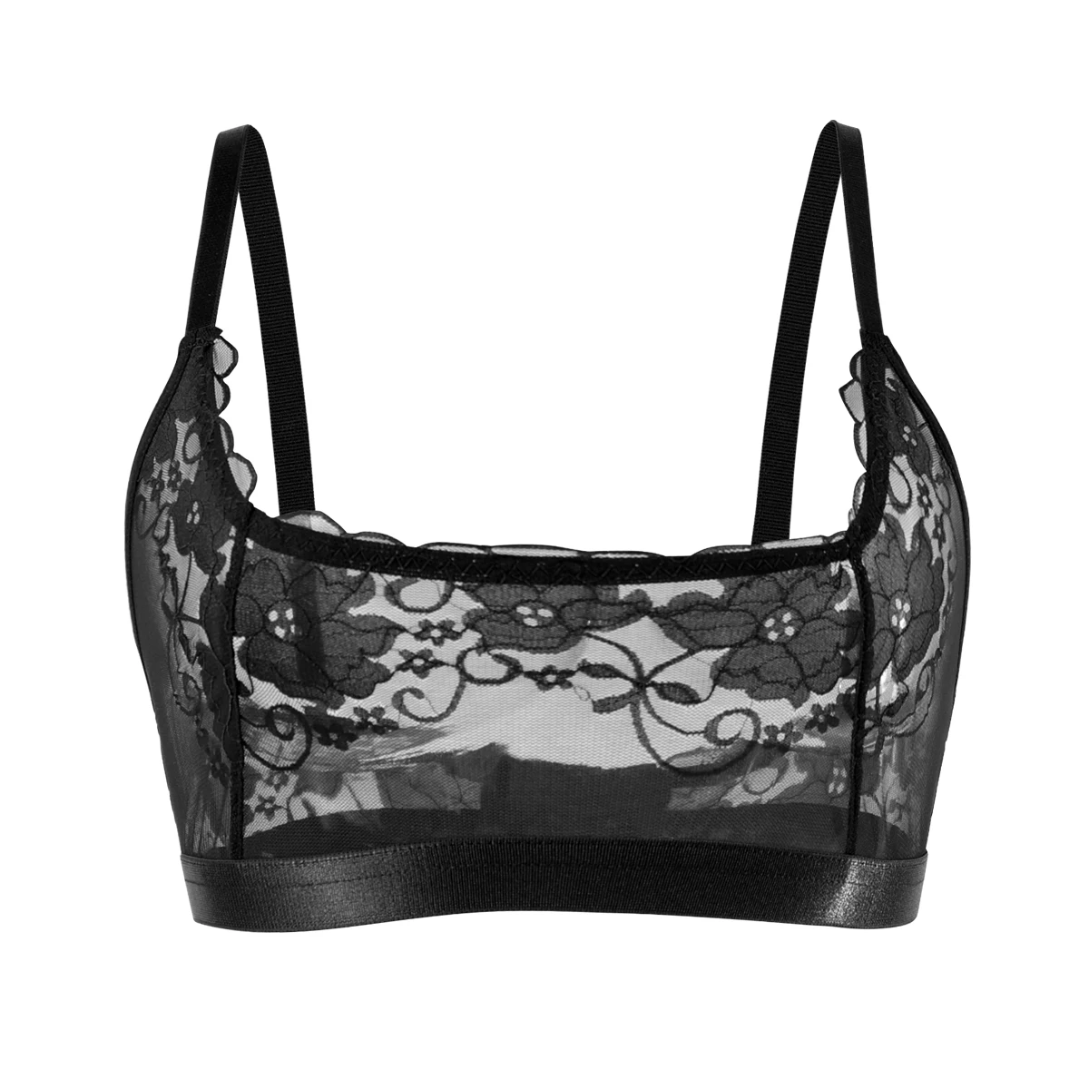 Femmes Lingerie pure dentelle florale sans fil sans coussinet soutien-gorge sous-vêtements sangle réglable sans doublure brassière Lingerie élégant femmes soutiens-gorge