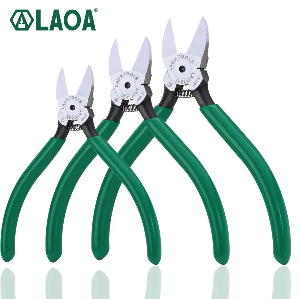 LAOA CR-V Pince en plastique 4.5/5/6/7 pouces Bijoux Fil électrique Coupe-câble Cisailles latérales Outils à main Outils d