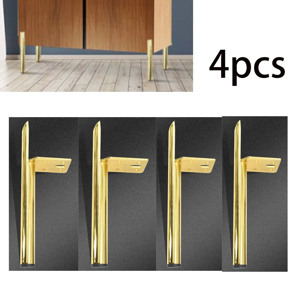 4 pièces pieds de meubles pieds de Support de meubles en métal pieds de Support de meubles robustes ronds pour Tables canapés Tables basses bibliothèque