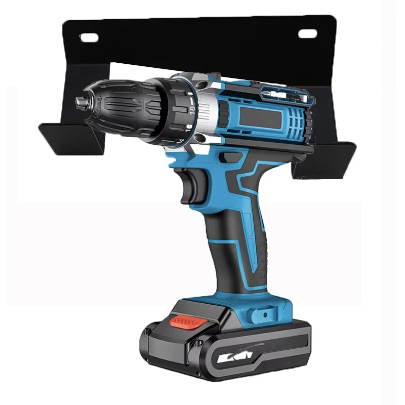Support mural métallique pour outils électriques, support mural pour perceuses, organisateur d'outils peu encombrant, idéal pour garage, établi, menuiserie, présentoirs et armoires de rangement pour outils sur panneau perforé, organisation d'outils