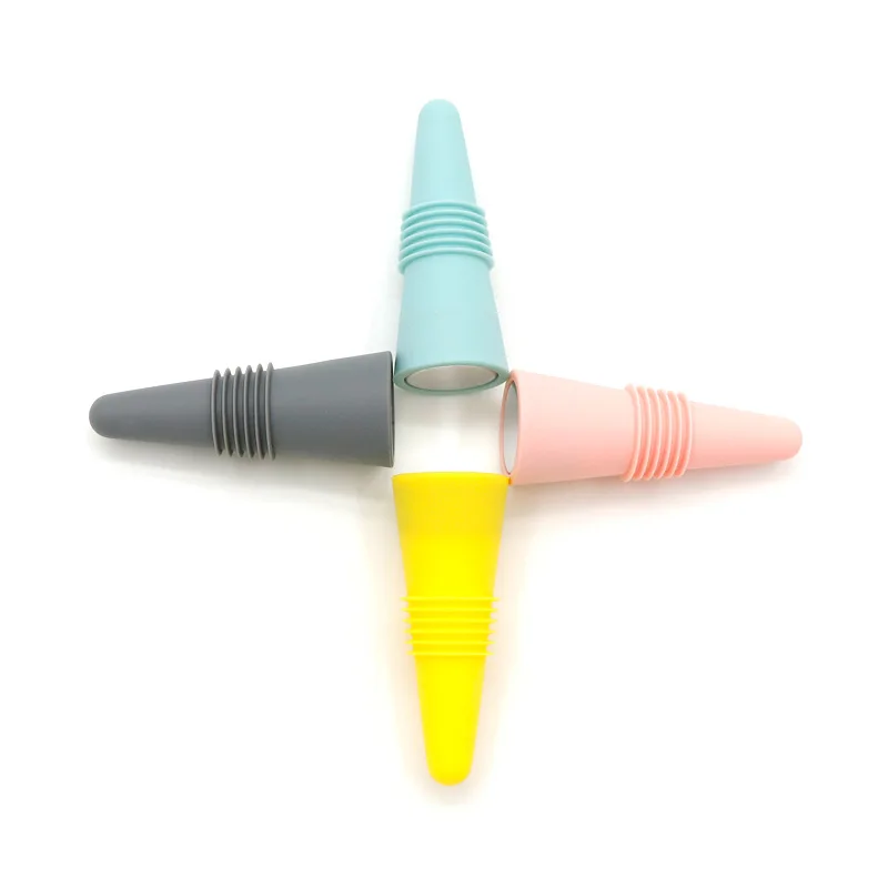 Bouchons de vin en Silicone souple, 1 pièce, scelleuse de bouteilles de boisson, bouchons de bouteille de vin avec poignée supérieure pour garder le vin et le Champagne frais