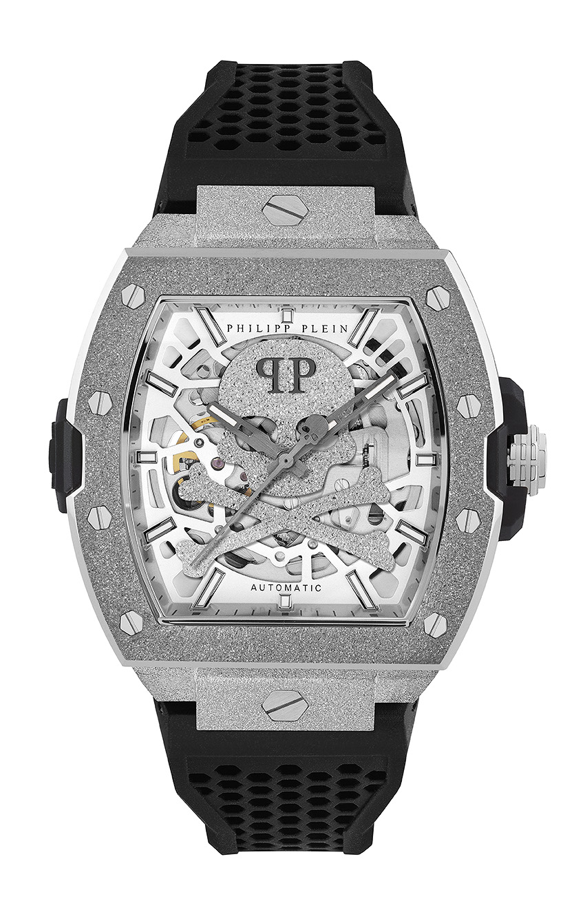 Philipp Plein The $keleton Frosted Schwarz Herren Armbanduhr PWJFA0925