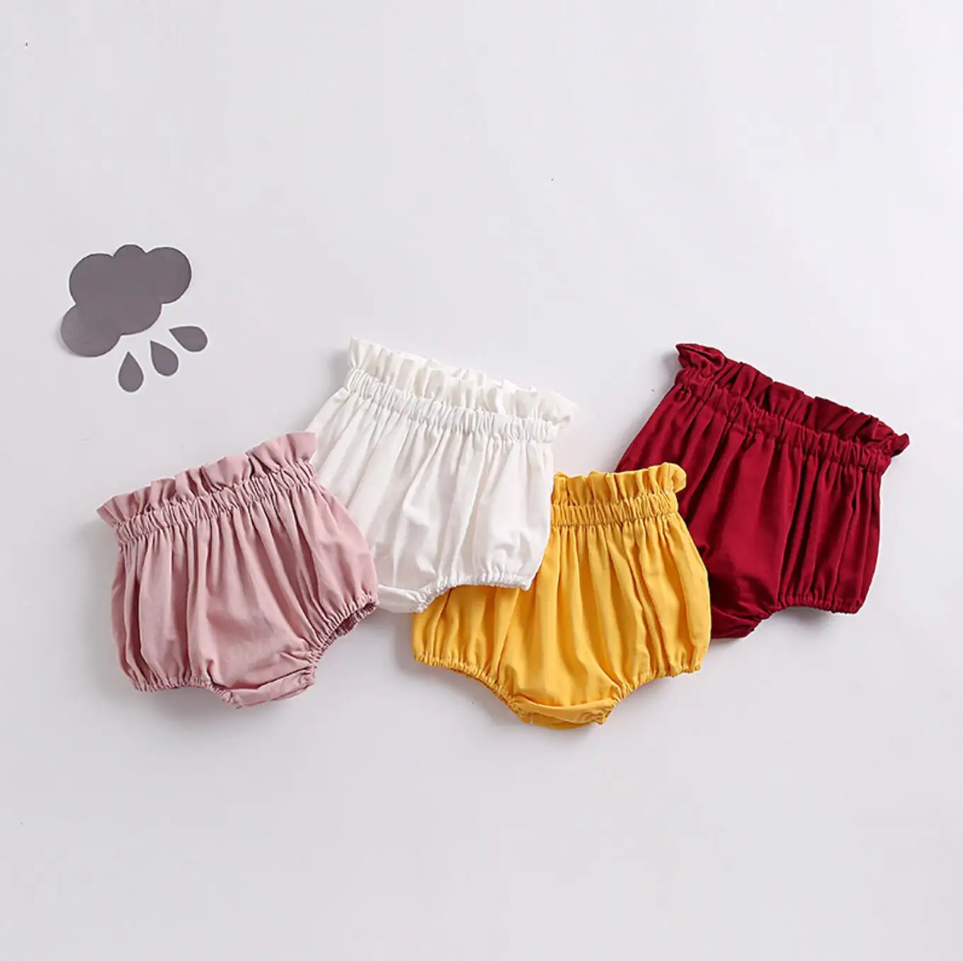 Süße Bonbonfarbene Baby-Bloomers, Sommer, gemütliche Baumwolle, Baby-Shorts für Kleinkinder, Mädchen, Kleidung, Kinder, kurze Hosen, 0–3 Jahre Image