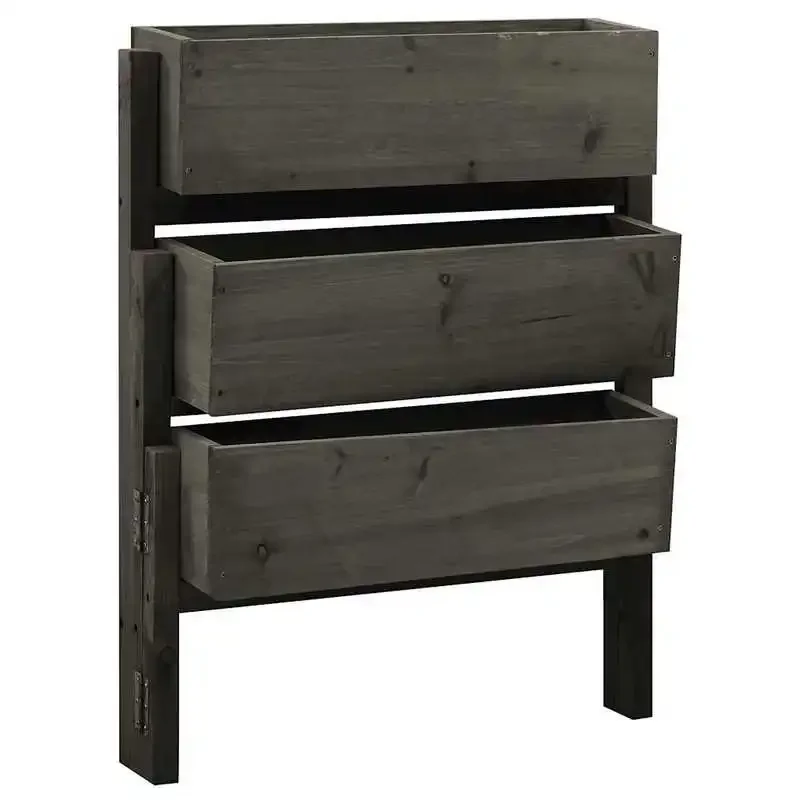 Faltbarer Pflanzenständer aus Massivholz mit mehrstufigem Design für den Außenbereich Image