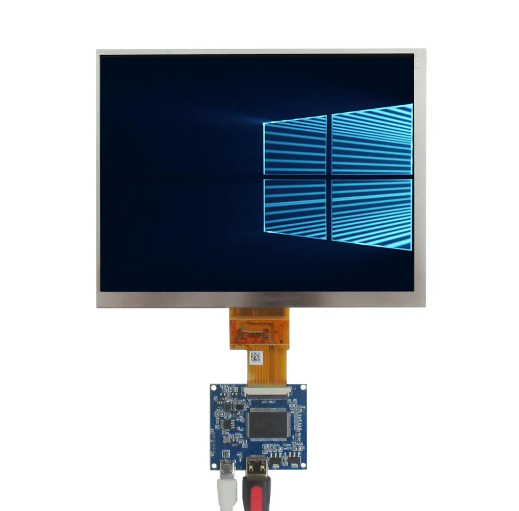 8 Zoll 1024 * 768 IPS LCD Display und Treiber Control Board Mini HDMI-kompatibel für DIY Lattepanda, Raspberry Pi PC Monitor Image