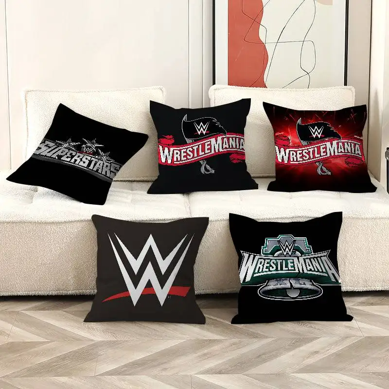 W-WWE LOGO W-WrestleManias Lucky Dragon Kissenbezug, Sofakissenbezug, Heimdekoration, Geschenk für Kinder Image