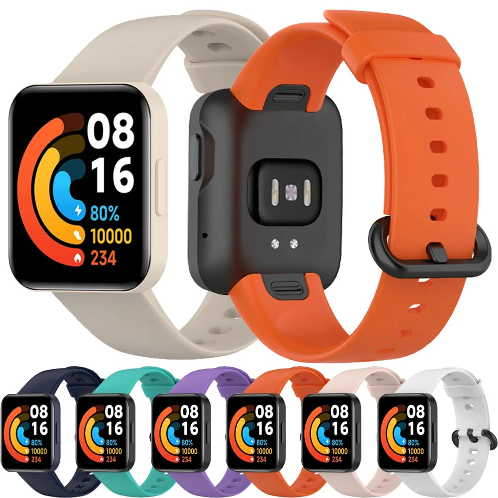 Offizielles Sport-Silikonarmband für Redmi Watch 2/1 Lite/Horloge 2, verstellbares Armband für Xiaomi Mi Watch Lite 2/Poco Watch Image