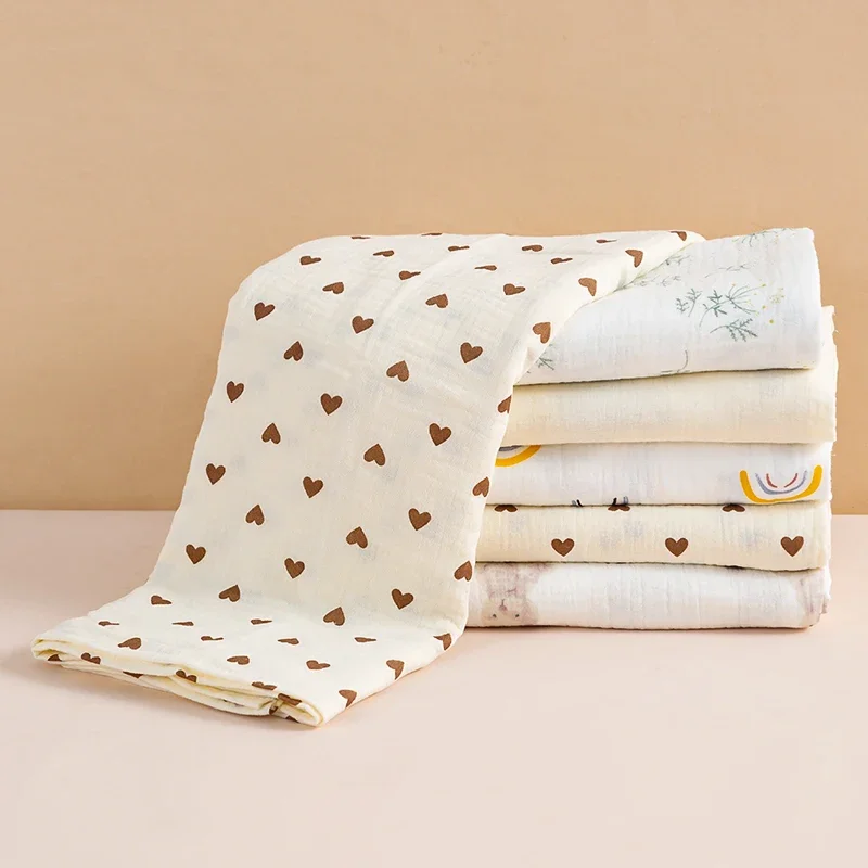 Verbesserte Musselin-Pucktücher aus Baumwolle, große, weiche Musselin-Decken für Babys, Jungen und Mädchen, Dropshipping Image