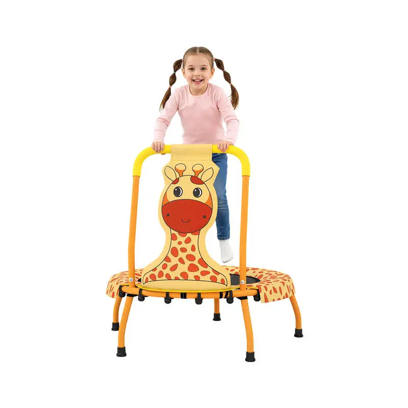 Kindertrampolin mit Schaumstoffgriff und Sicherheitsabdeckung für Kleinkinder - Orange Image