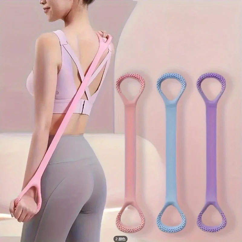 1pc Silicone yoga resistance band, elastic fitness band, suitable for exercise, specially used for fitness and outdoor training,