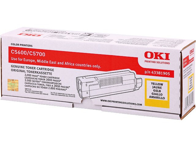 Laser/Kopierer OKI 43381905 OKI C5600 TONER YELLOW Image