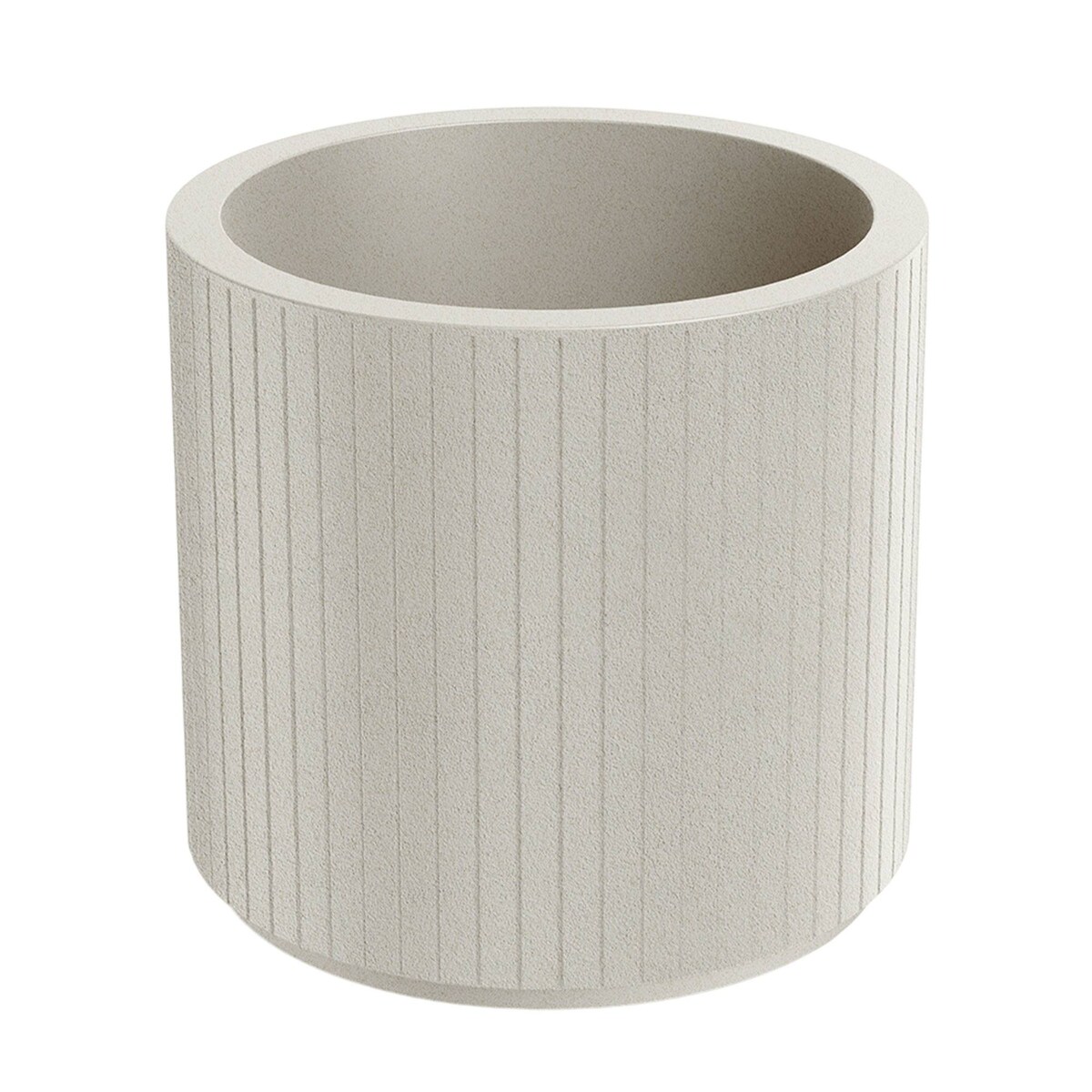 Prosperplast - Blumentopf aus Rotationsgeformtes Polyethylen 34L Ø48x45cm in farbe Sandweiß - Coro Round ETHICK Image