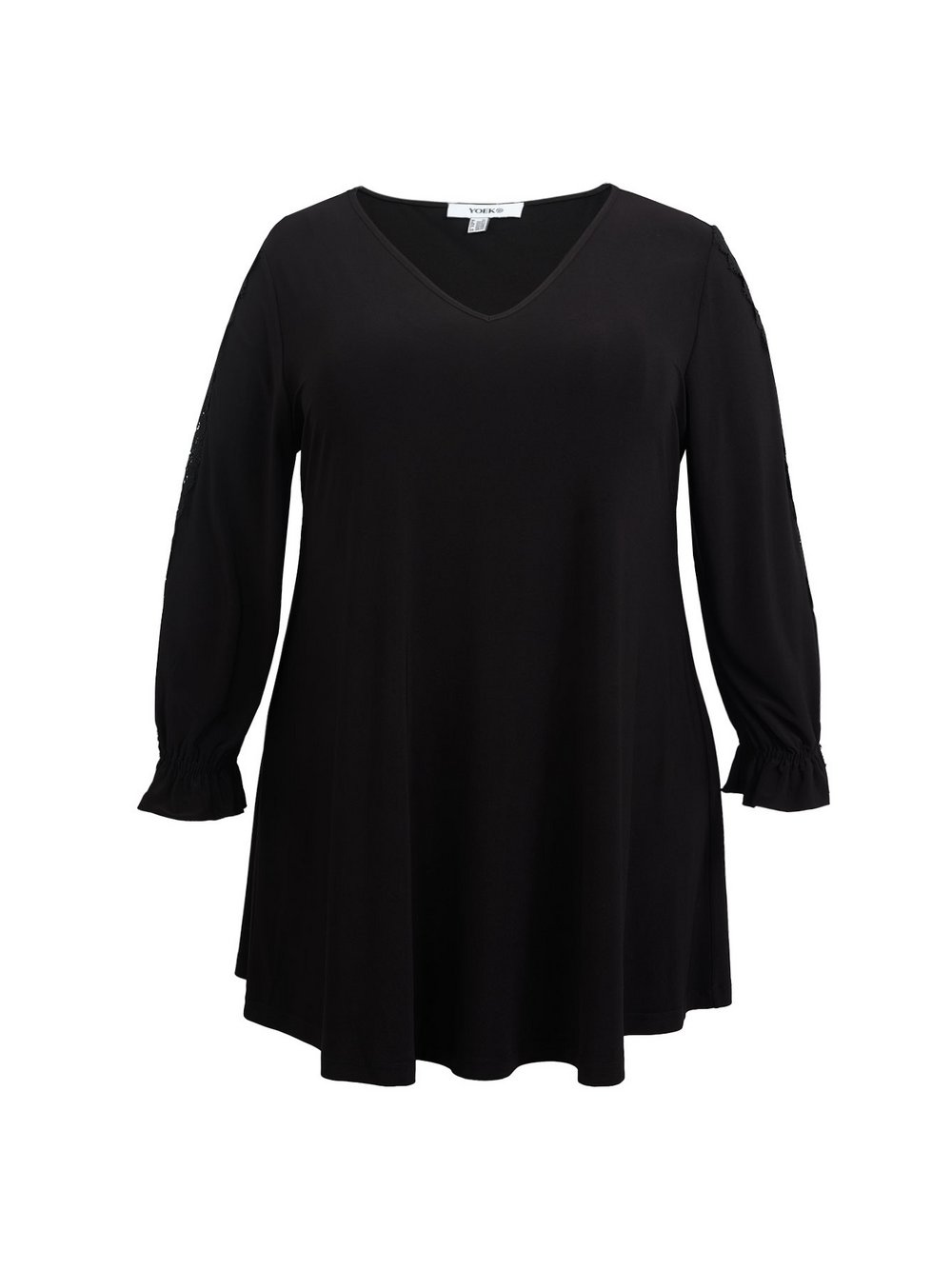 YOEK Tunika Damen schwarz, 50-52