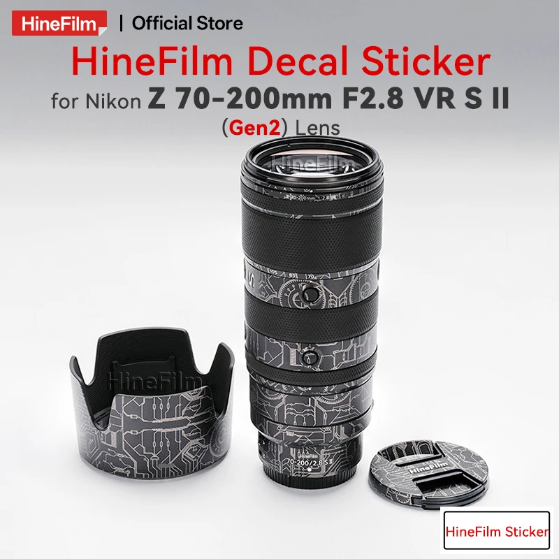 Hinefilm Skin für Nikon Z 70-200F2.8 VR S II Objektiv-Aufkleber 70200 Schutzfolie für Nikkor Z 70-200 F2.8 II Objektiv-Schutzhülle Image