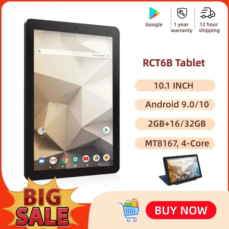 RCT6B06 10,1 Zoll Android 9.0 Tablet PC MT8167 Quad Core 2 GB RAM 16 GB/32 GB ROM 1280 x 800 IPS WIFI Dual Kamera 5000 mAh Image