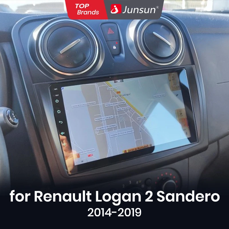 Junsun Android Drahtlose CarPlay Auto Auto Radio Für Renault Logan 2 Sandero 2014-2019 Auto Intelligente Systeme Auto multimedia-Player DSP SWC RDS GPS FM BT Image