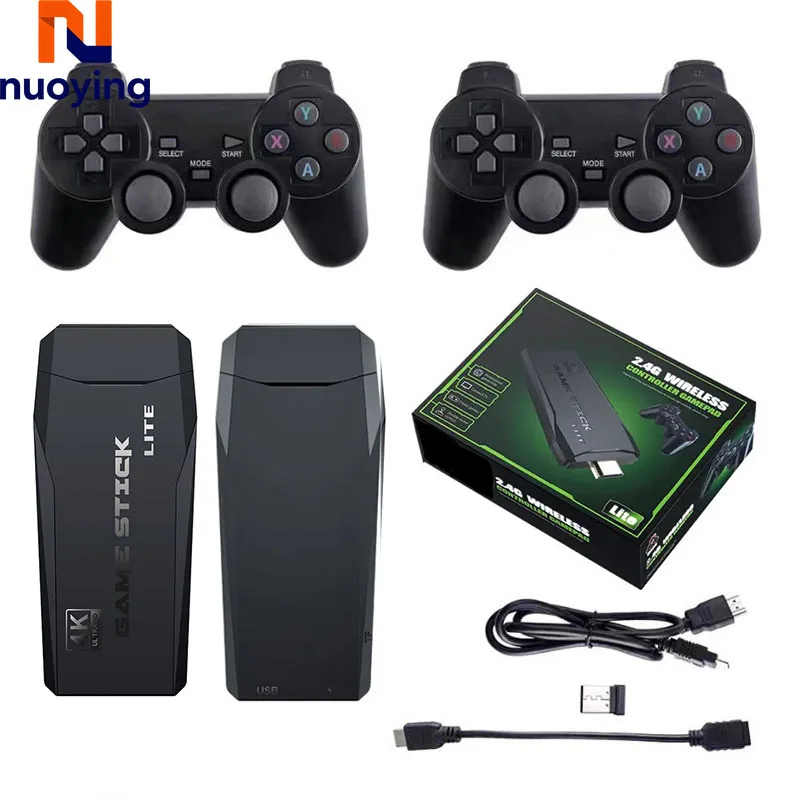 4K HD M8 Retro-Spiele-TV-Stick-Konsole 40000 Klassische Spiele 2,4G Doppel-Wireless-Gamepad Heimunterhaltung Geschenk für die Familie Image