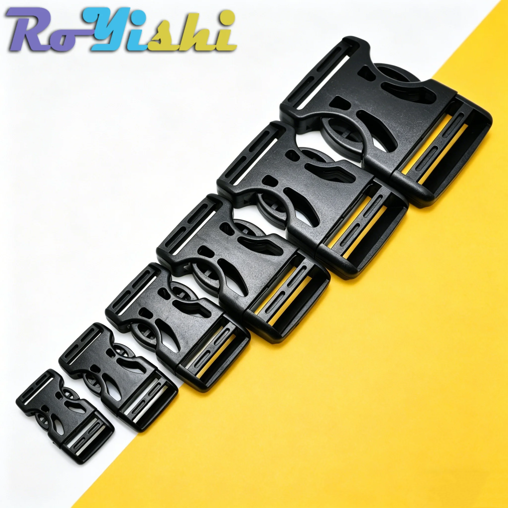 2–50-teiliges Set mit robusten Schnellverschluss-Schnallen für Nylon-Gurtbänder – Ersatzclips für Rucksackgurte, Hundehalsbänder Image