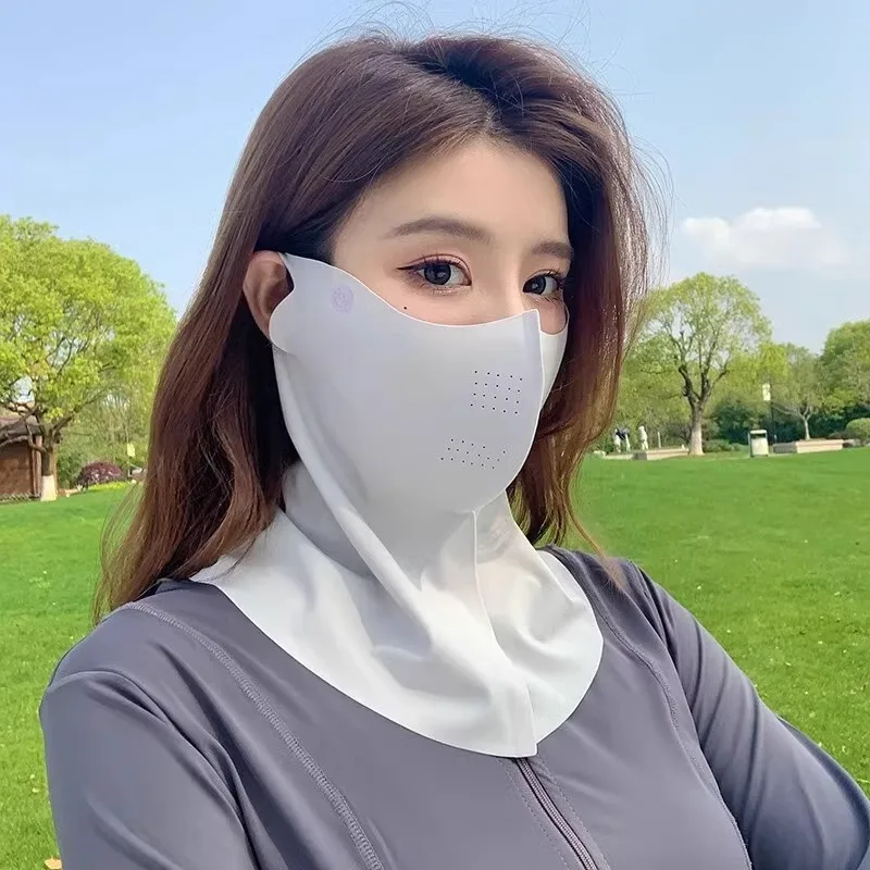 2026 Neue Eisseide Vollgesichts-Sonnenschutzmaske – Sommerlicher Nackenschutz All-in-One UV-blockierende, atmungsaktive Maske Image