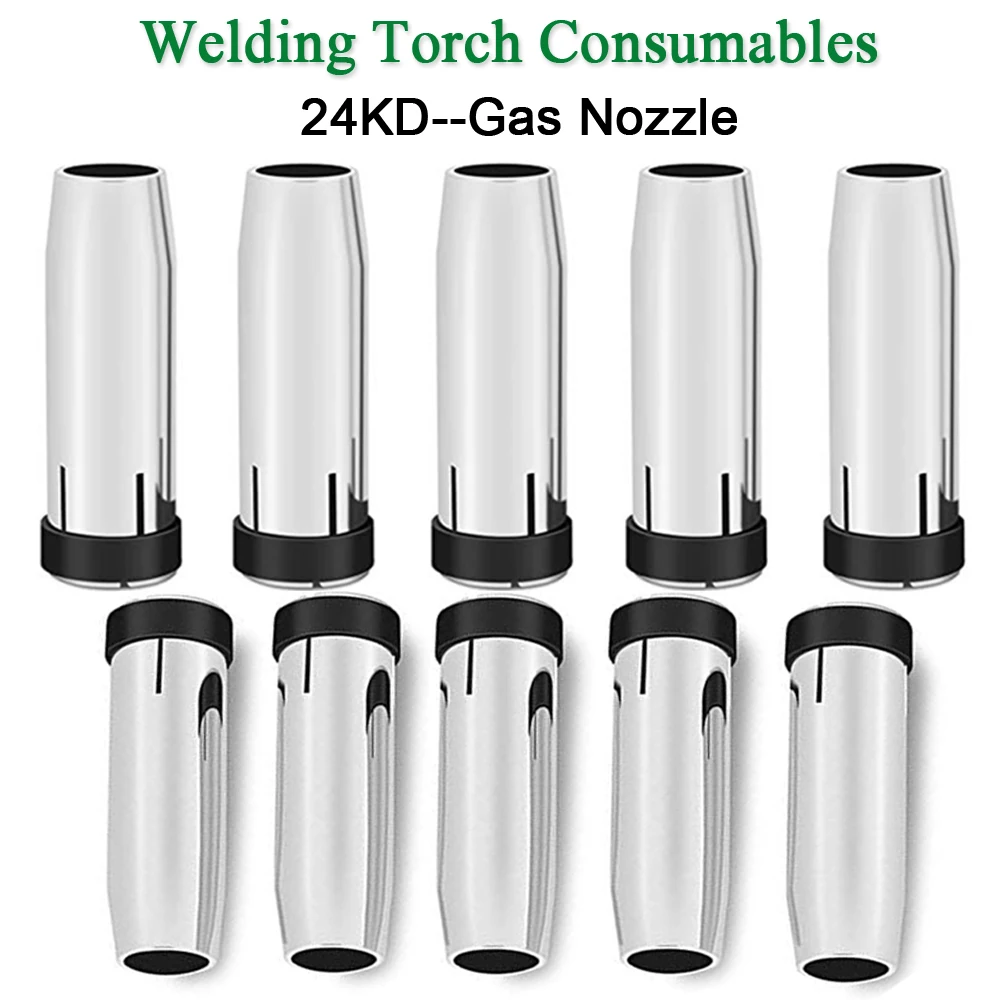 5/10PCS 24KD Schweißen Fackel Tipps Schweißer Gun Verbrauchs Gas Düse MIG Schweißen Fackel Gas Düse für 24kd MIG/Schweißen Zubehör Image