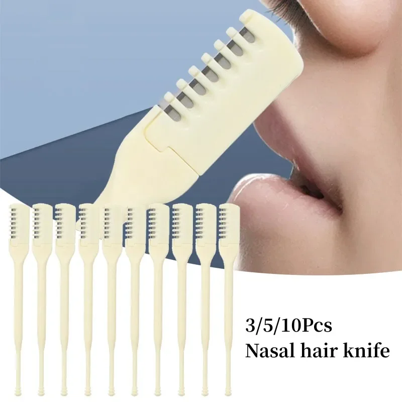 1/5/10 Stück Nasenhaartrimmer 360° Drehbarer Nasenhaarschneider für Frauen und Männer Manueller Nasenhaartrimmer Image