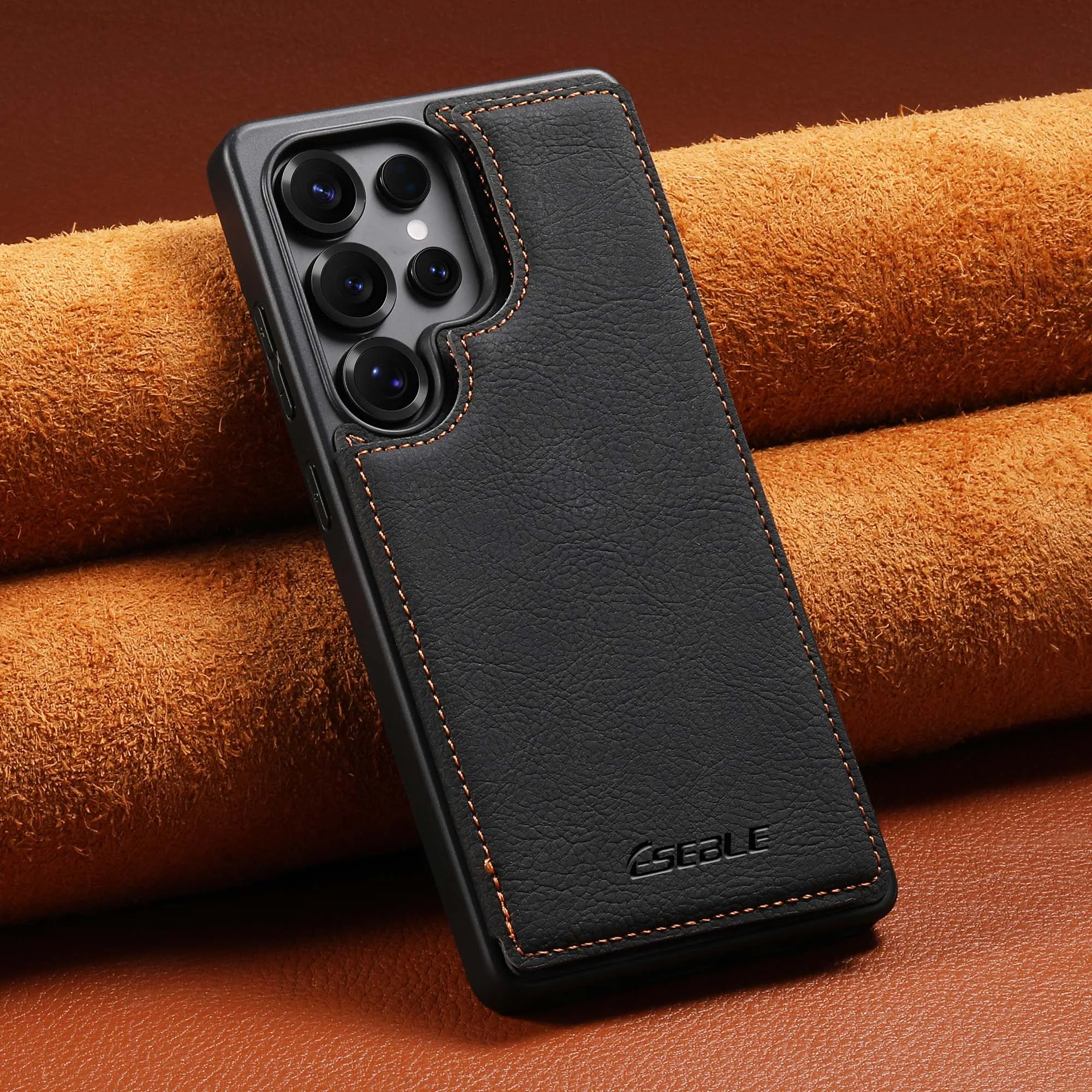 Luxuriöse Leder-Handyhülle mit Kartenfächern für Samsung Galaxy S25 FE S24 Plus S23 S22 S21 Ultra A56 A36 A55 A35 Schutzhülle Image