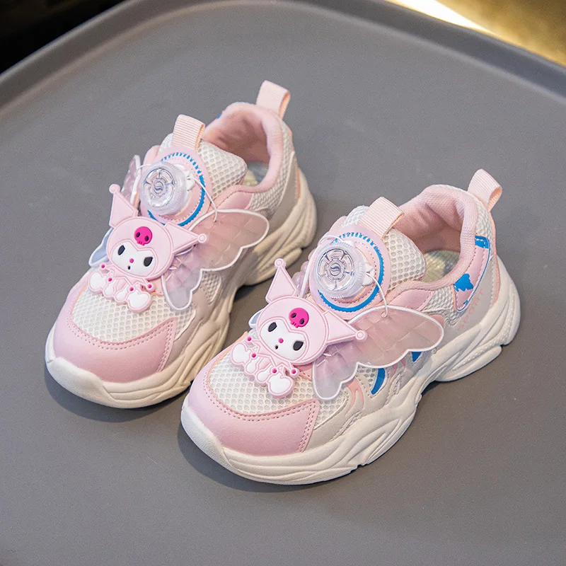 Chaussures de course respirantes pour filles Kuromi, nouvelle collection printemps, chaussures pour enfants, collection de chaussures pour enfants tendance saisonnière