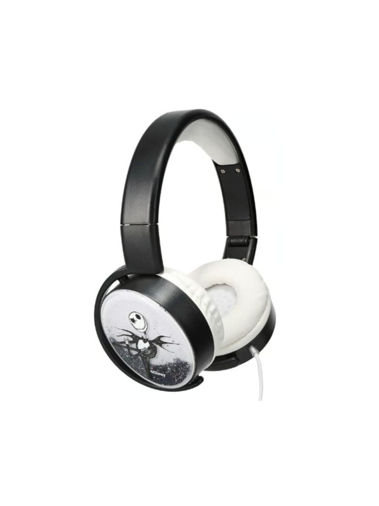 Disney Headphones | Disney The Nightmare Before Christmas Glitter Headphones With In-Line Microphone | Color: Black/White | Size: Os