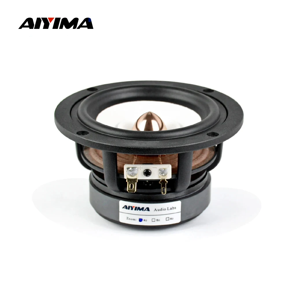 AIYIMA 1 Stück 4 Zoll Breitbandlautsprecher 4 8 Ohm 30W HIFI Höhen Mittelton Bass Lautsprecher Desktop Regal-Audio-Soundlautsprecher DIY