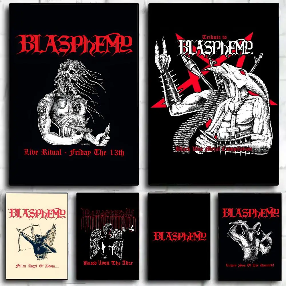 Aggressive Extreme Death Metal Band B-Blasphemys Poster, Wandkunstdruck, Poster, dekoratives Wandbild, Heimdekoration, Geschenk, ungerahmt Image